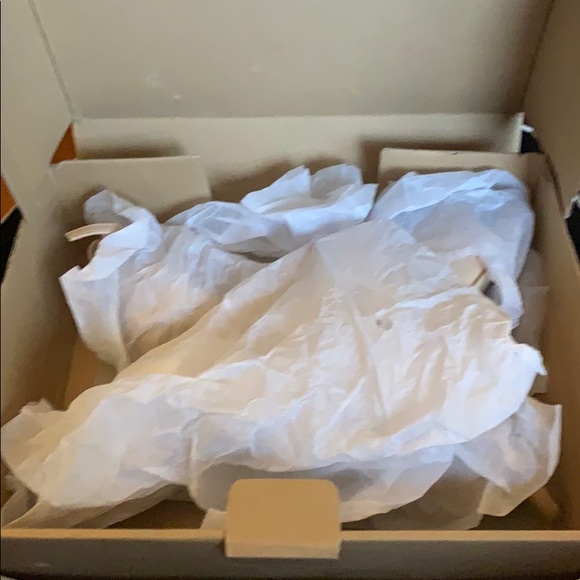 Peeptoe Two Part Heels Tan - Picture 8 of 8